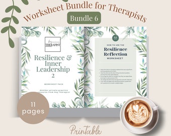 Bundle 7: Therapist Client Worksheet Bundle for Resilience and Leadership 2, Counselor, Counsellor, Psychologist Tools, Therapy Resources