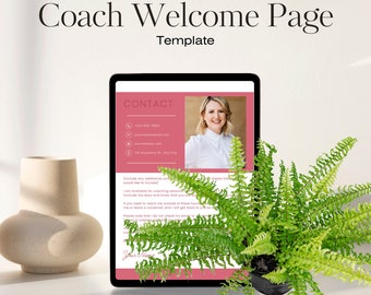 Customisable Coach Therapist Counsellor Counselor Psychologist Welcome Letter Template | Editable | Canva™| Customisable | Instant Download