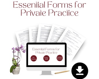 Streamline Your Private Practice with Customizable Forms - Get Yours Today!