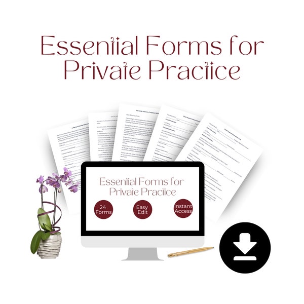 Streamline Your Private Practice with Customizable Forms - Get Yours Today!