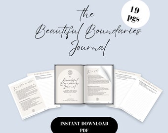 Beautiful Boundaries Journal - Therapy - Mental Health - Counsellor - Coach - PDF - Instant Download - Psychology - Assertiveness