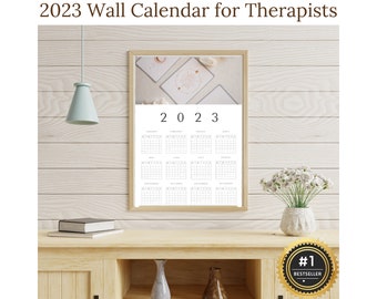 2023 Wall Calendar for Therapists, Psychologists, Counsellors, Counselors, Mental Health, Psychotherapists, 24"x36", Printable