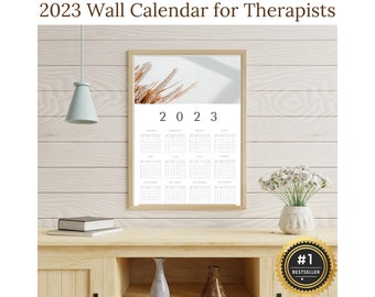 2023 Wall Calendar for Therapists, Psychologists, Counsellors, Counselors, Mental Health, Psychotherapists, 24"x36", Printable