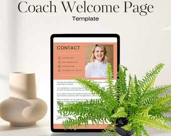 Customisable Coach Therapist Counsellor Counselor Psychologist Welcome Letter Template | Editable | Canva™| Customisable | Instant Download