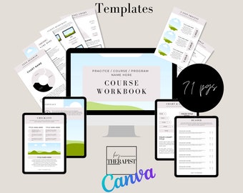 Ultimate Therapist Course Workbook Toolkit - Canva - Template - Planner - Mental Health - Group Therapy - Programs - Course Guide - Template