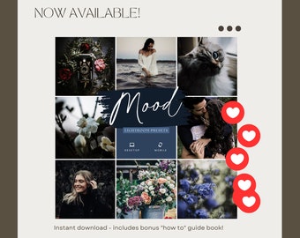 Mood: 6 Adobe Lightroom Presets for a Peaceful Edit | Therapist, Coach, Counselor, Counsellor, Psychologist, Holistic, Social