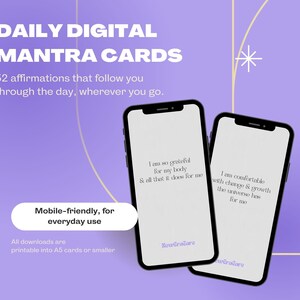 Tarjetas de mantras digitales diarias