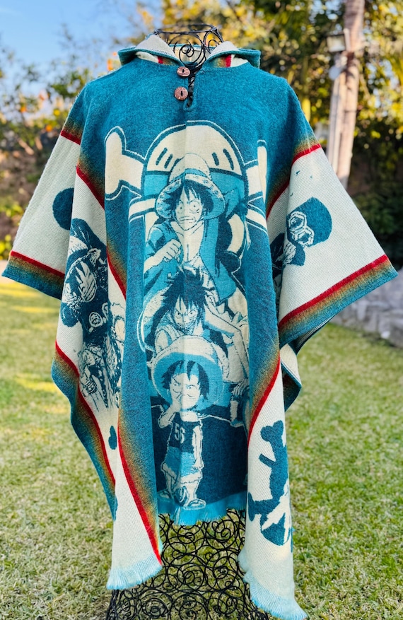 YOSOOU　Two Piece Collar Poncho Anime Alpaca Poncho, Poncho Unisex Hooded Alpaca Wool Cape