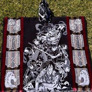 Anime Alpaca Poncho,  Poncho unisex hooded Alpaca wool cape exclusive design, one size fits most.