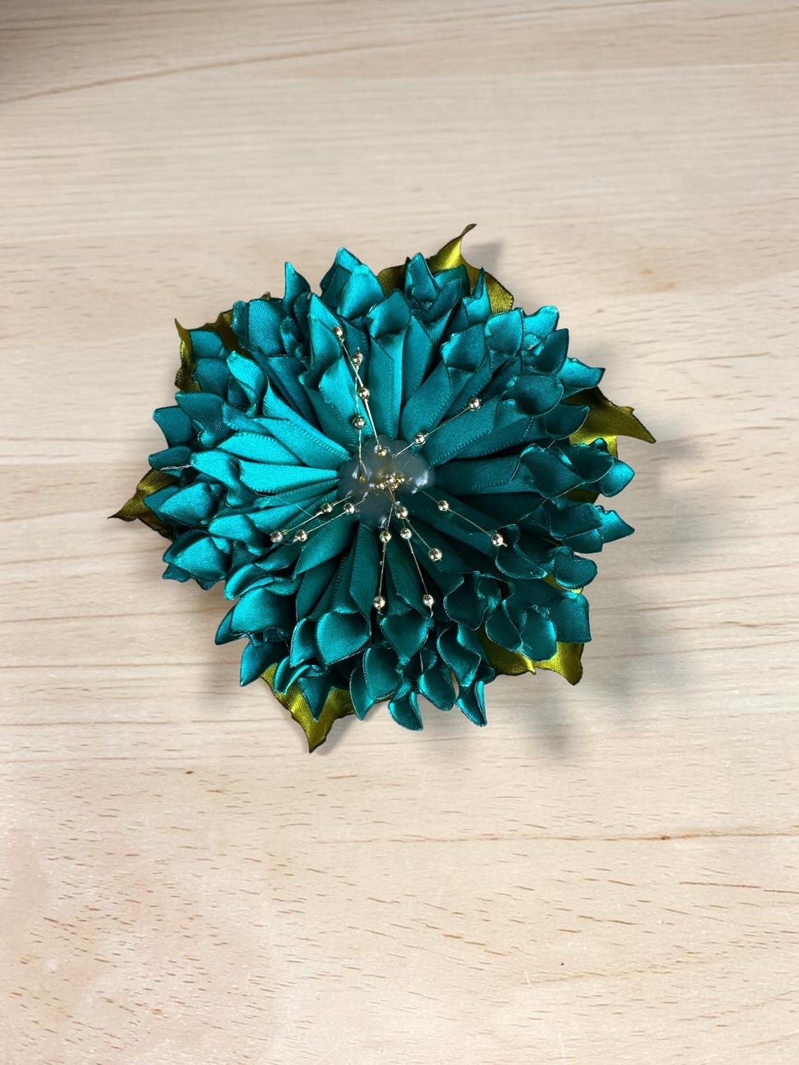 Handcrafted Satin Ribbon Flower Headpiece: Traditional Mexican Hair ...