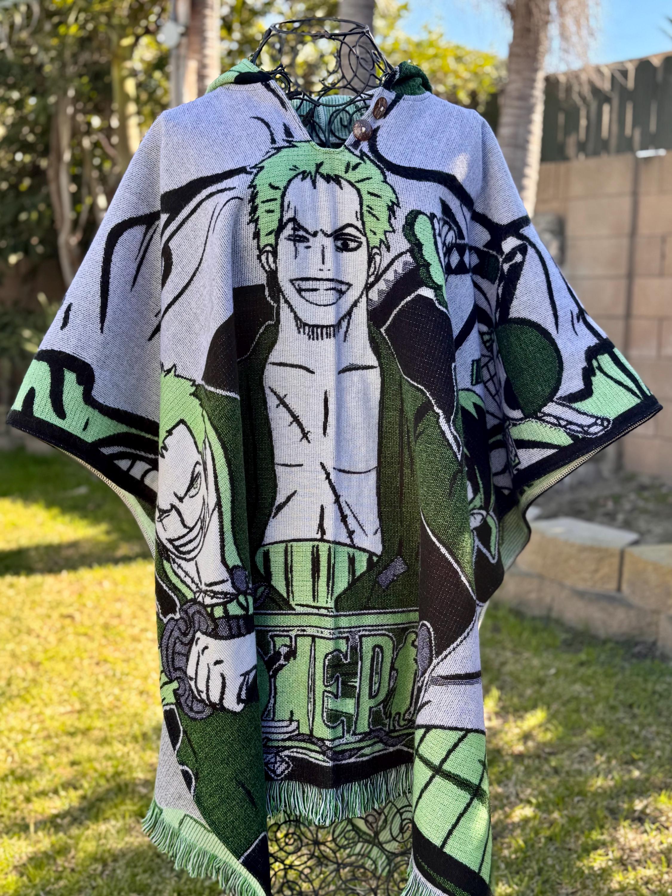 Anime Alpaca Wool Hooded Poncho: Unisex Cape - Etsy
