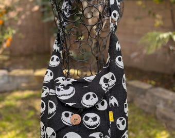 Jack Skellington-crossbodytas: handgemaakte schoudertas
