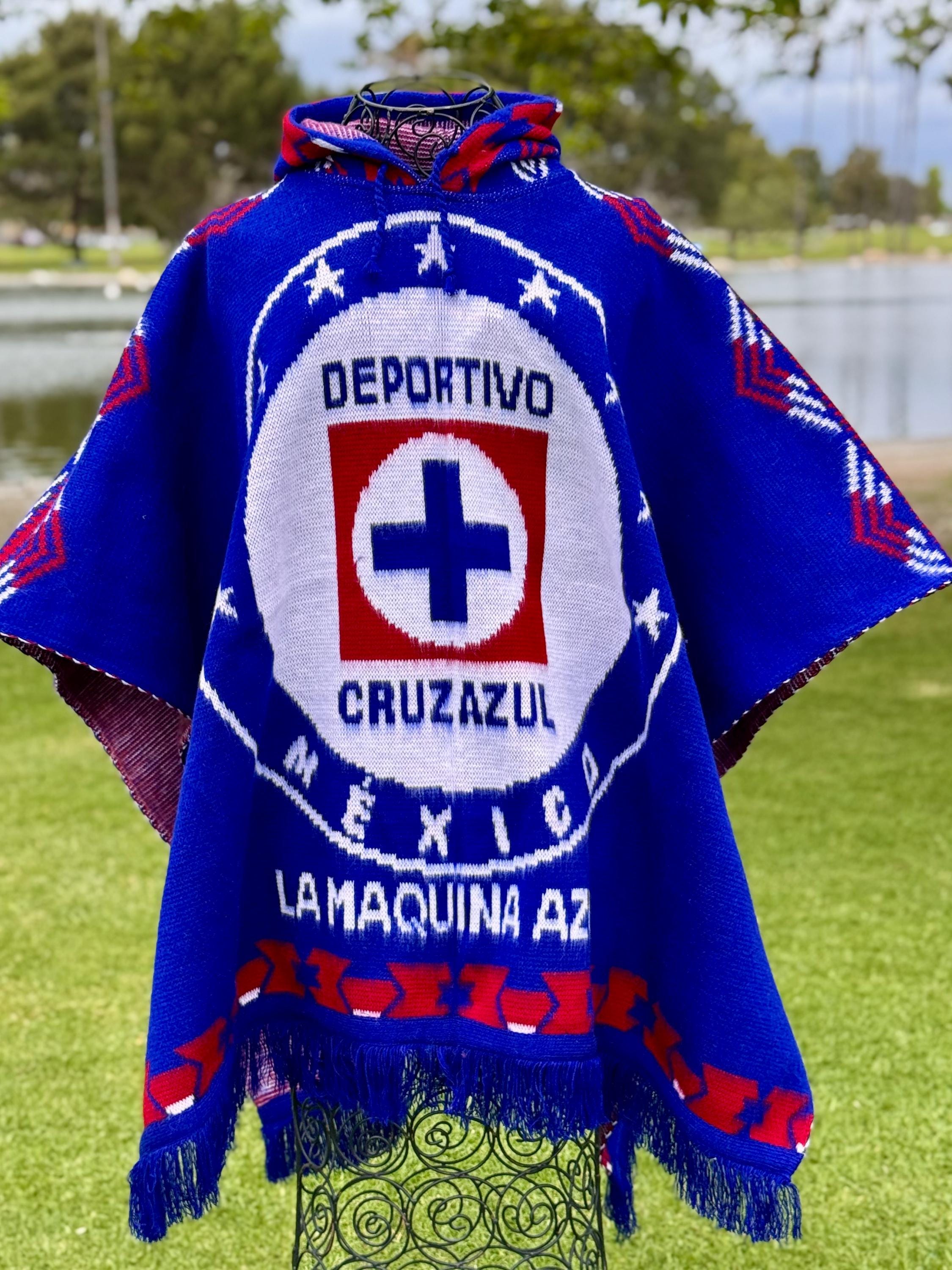 Cruz Azul Alpaca Wool Blend Hooded Poncho - Etsy