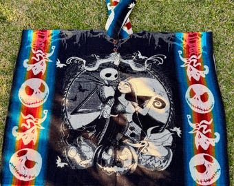 Jack and Sally Poncho: Handcrafted Alpaca Wool Hooded Cape