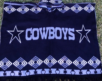 Cowboys Sport Poncho, Kapuzen Poncho, Alpaka Wollgemisch Poncho