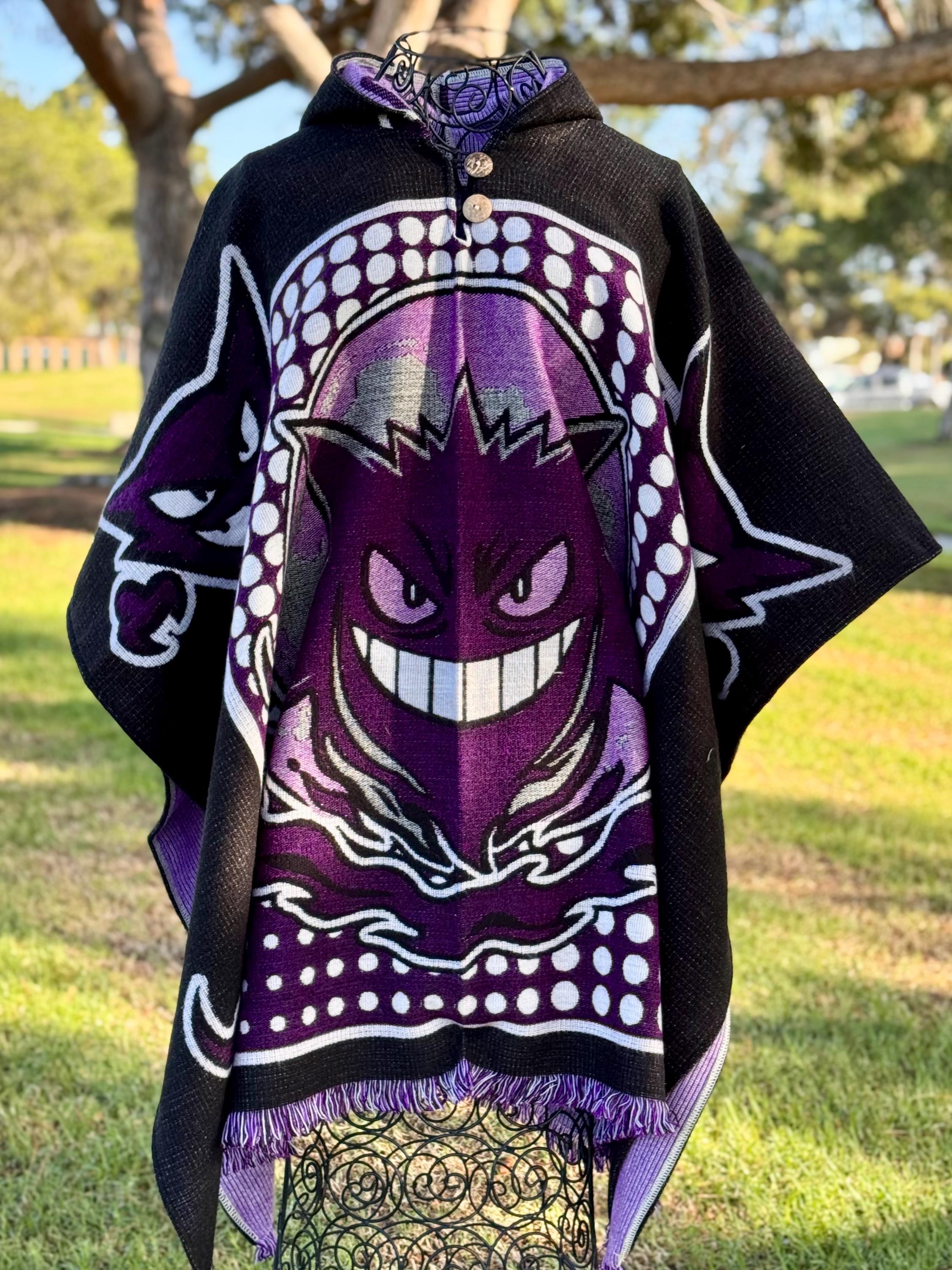 Anime Alpaca Wool Hooded Poncho: Exclusive Design - Etsy