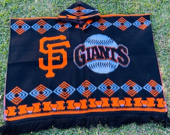 Poncho de sport des Giants de San Francisco, poncho à capuche, poncho en mélange de laine d'alpaga