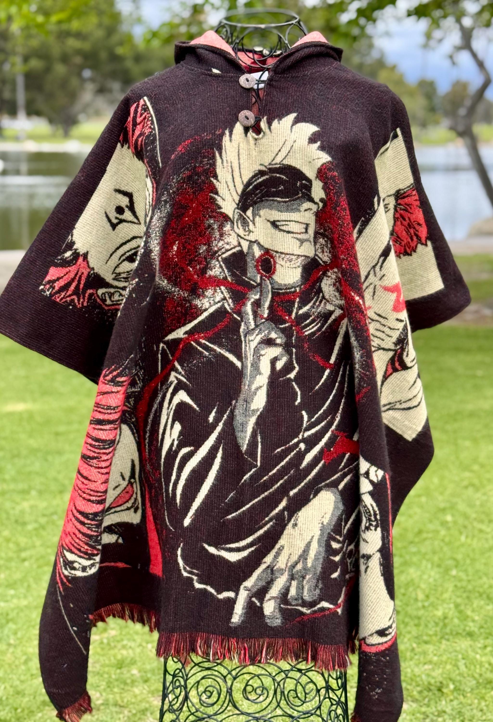 ジャケット・アウター 20471120 poncho top Anime Alpaca Wool Hooded Poncho: Exclusive Design - Etsy