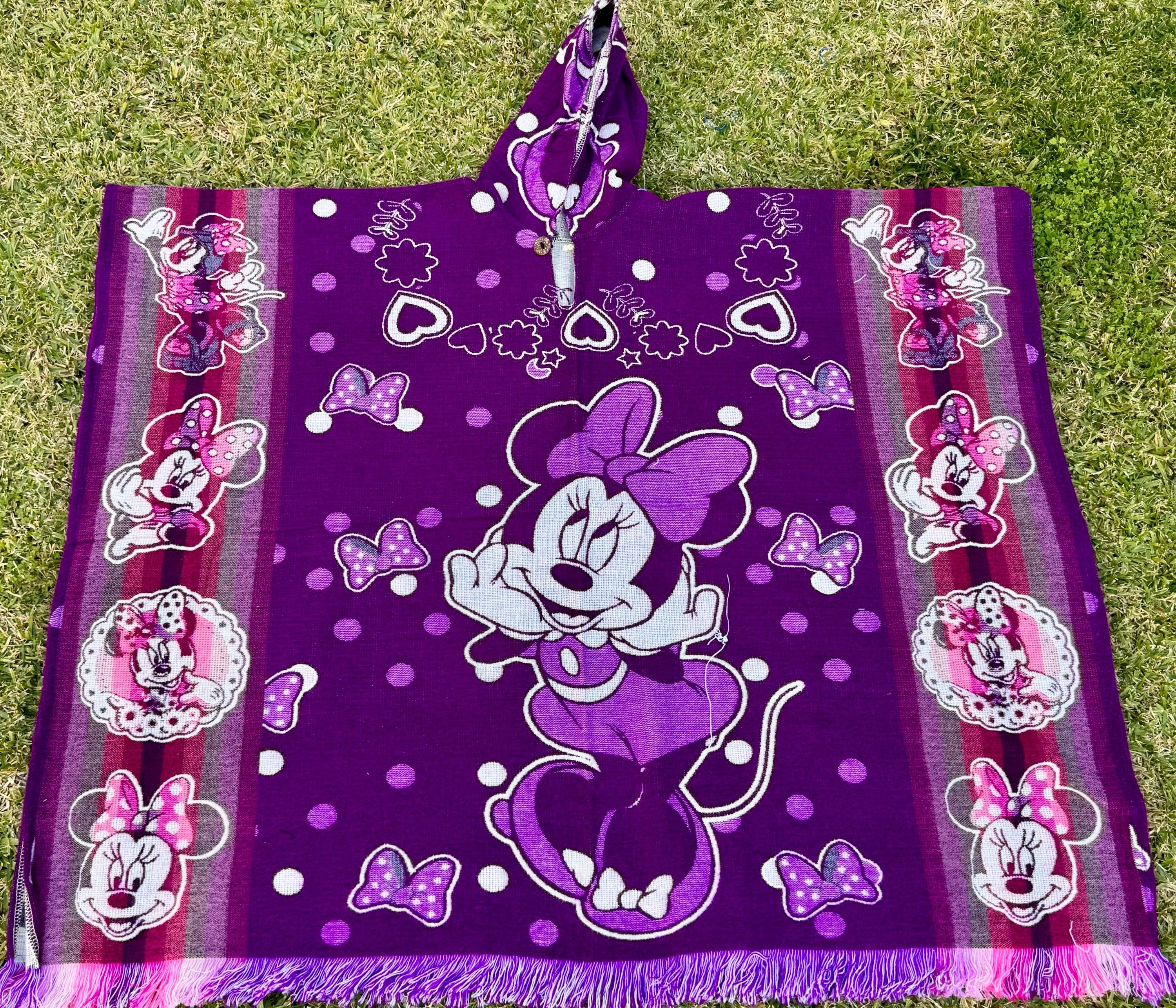 Minnie Mouse Alpaca Wool Hooded Poncho - Exclusive Design