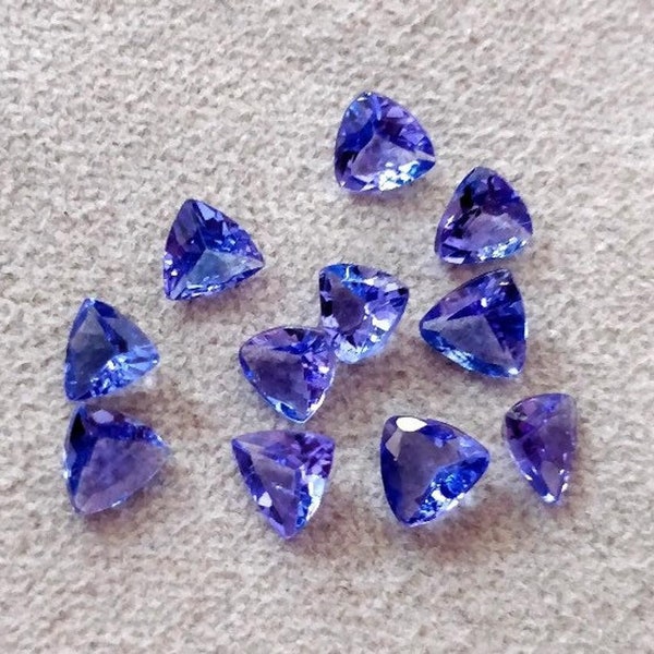 Natural Tanzanite Trillion Faceted Cut Loose Certified Gemstone Untreated Lot Ready for Jewelry Setting