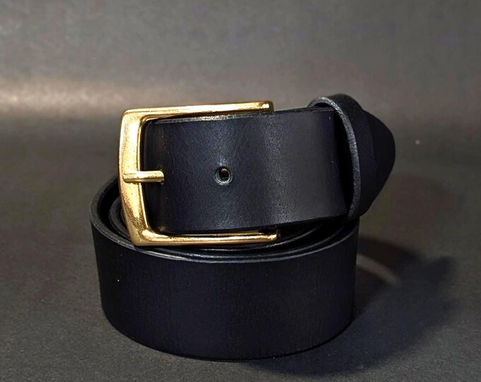 Personalized brown black man leather belt, full grain vegetable tanned leather belt for men, Brass Buckle belt