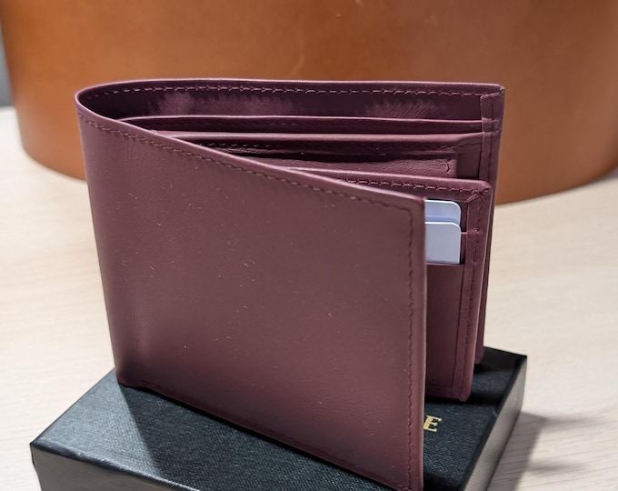 Maroon Leather wallet with coin pocket