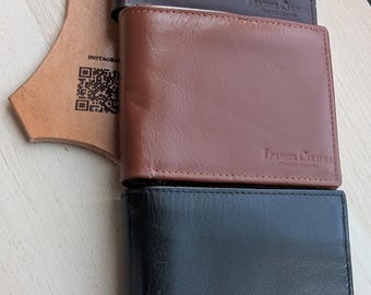 Custom Leather Wallet, Personalized Leather Wallet, Full Grain Leather, Boyfriend Gift for Men, Gift for Dad, Anniversary Gift for Him