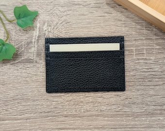 Handmade Full Grain Leather Card Holder: RFID Blocking Wallet