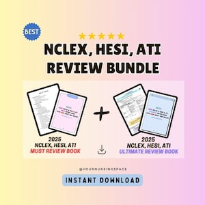 Next Gen NCLEX, Hesi, ATI Preparation Book | Nclex Must Review Book + Nclex Ultimate Review Book | ETSY&#39;S Best Seller