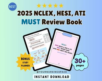 Next Gen NCLEX Must Review Book | by Nurse June | 30 Pages + bonus | ETSY&#39;S Best Seller