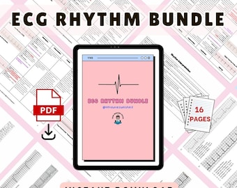 ECG & Dysrhythmia Interpretation Bundle | Nursing School and ICU Cardiac Rhythm Study Guide