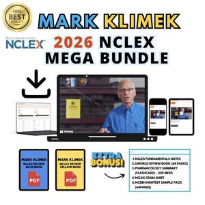 Mark Klimek 2026 Next Gen NCLEX Review Mega Bundle _ Latest Video Lectures,PDF Guides & More
