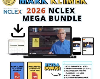 Mark Klimek 2026 Next Gen NCLEX Review Mega Bundle _ Nieuwste videocolleges, pdf-gidsen en meer