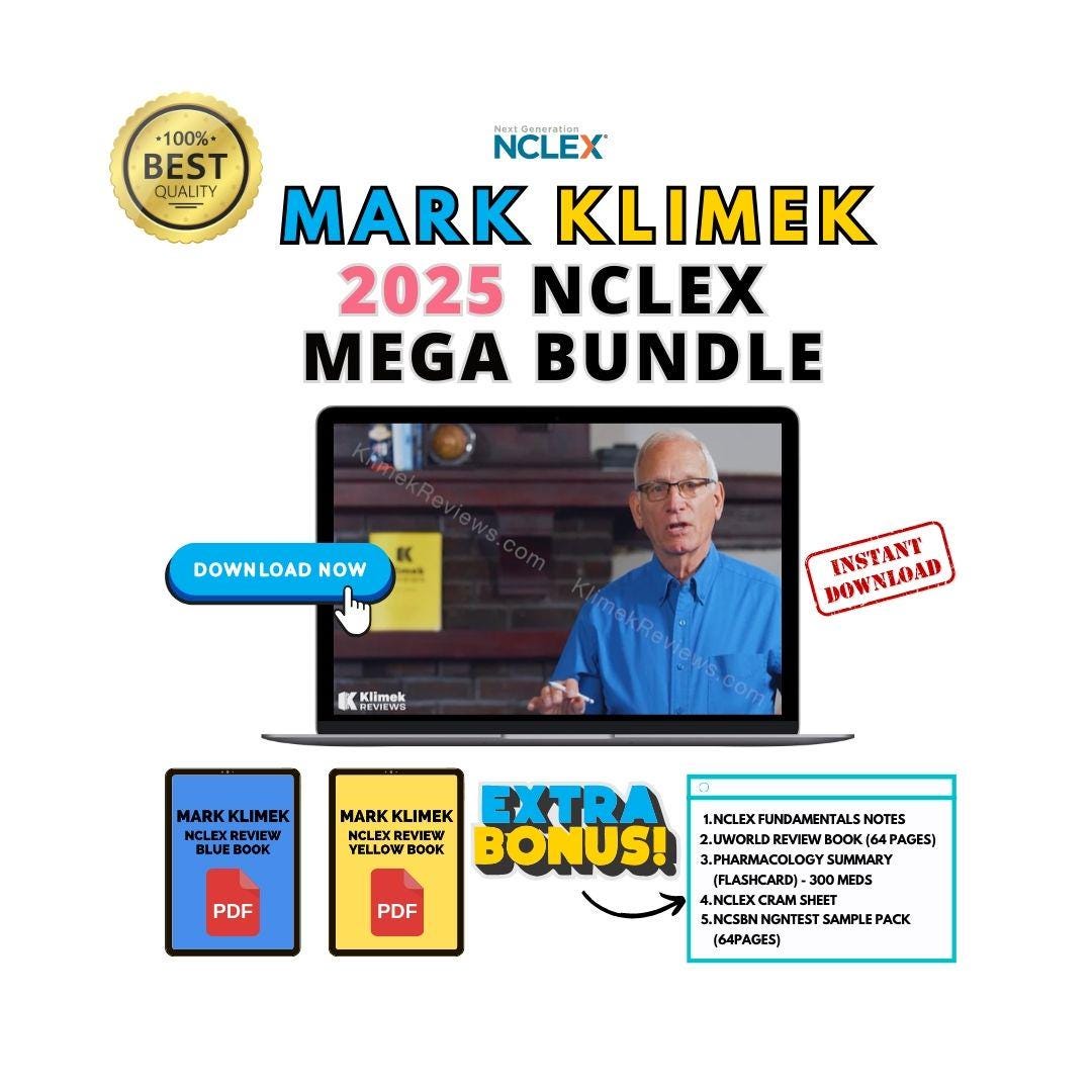 Mark Klimek 2025 Next Gen NCLEX Review Mega Bundle _ Latest Video Lectures & PDF Guides