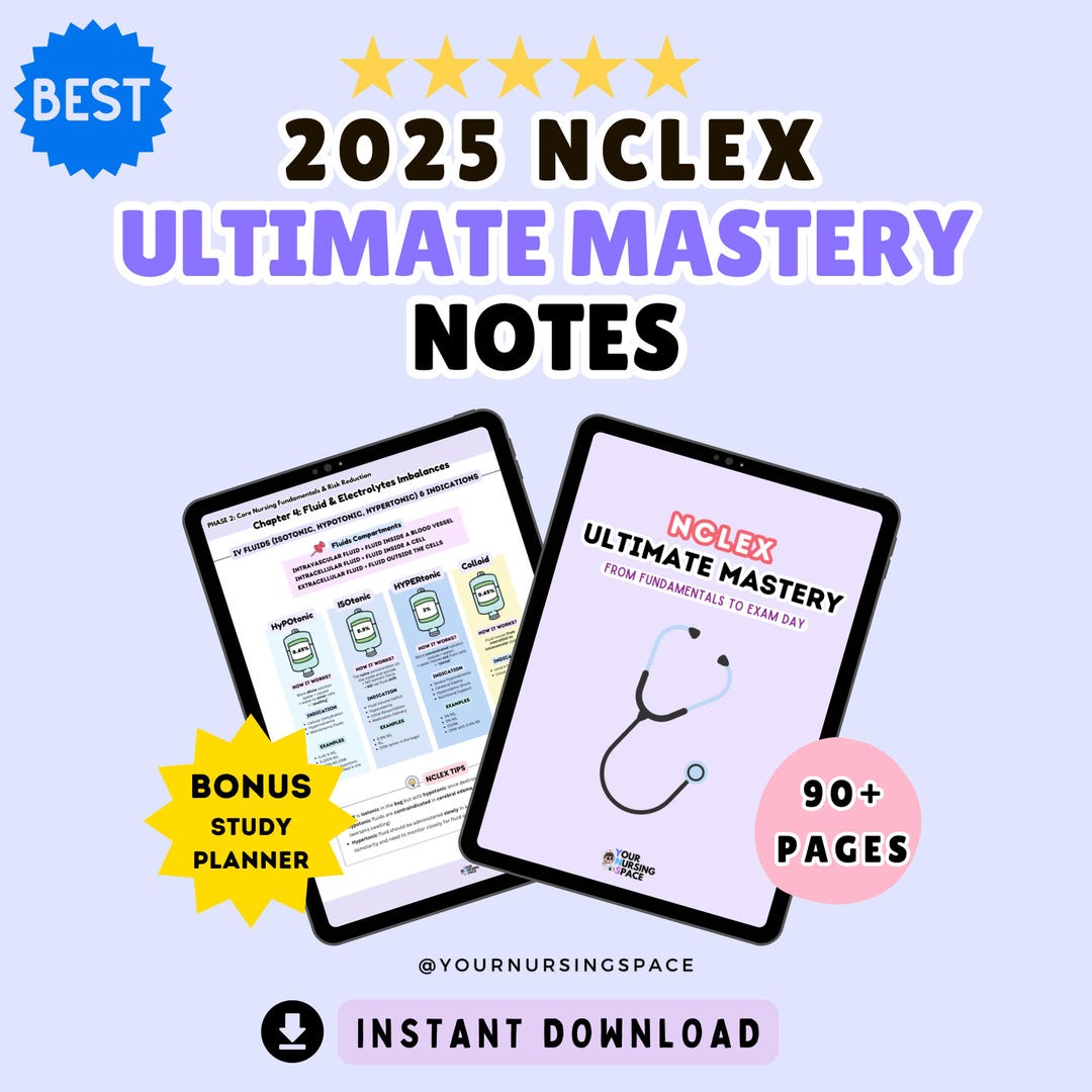 2025 NCLEX Ultimate Mastery Notes – NCLEX High-yield Study Guide With ...