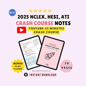 Notatki z kursu przyspieszonego NCLEX 2025 | Przewodnik po nauce o wysokiej wydajności i strategie zdawania testów | 45 minut YouTube Notatki z kursu przyspieszonego