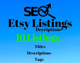 Rewrite 10 Etsy Listings | SEO Titles, Descriptions, Tags
