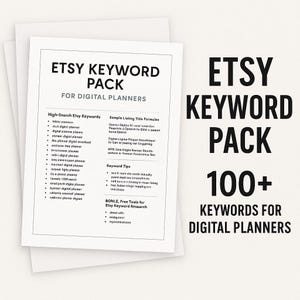 Top 250 Etsy SEO Tags for Digital Planners | High-Search Volume Keywords | Etsy Listing Optimization Kit