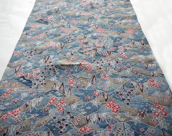 Kimono Silk Fabric, 80&#39;s Vintage Japanese Silk Kimono, for Sewing, Quilting, Silk lampshade making, Ship from Spain
