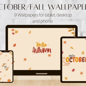 Fall/Autumn Wallpaper for Phone, IPad/Tablet, and Desktop | October Wallpapers | Cozy Wallpapers | Instant Digital Download