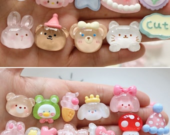 Kawaii Clear Jelly Harz Verzierungen für DIY Shoe Charm Krokodilanhänger Jibbitz Charm Supply