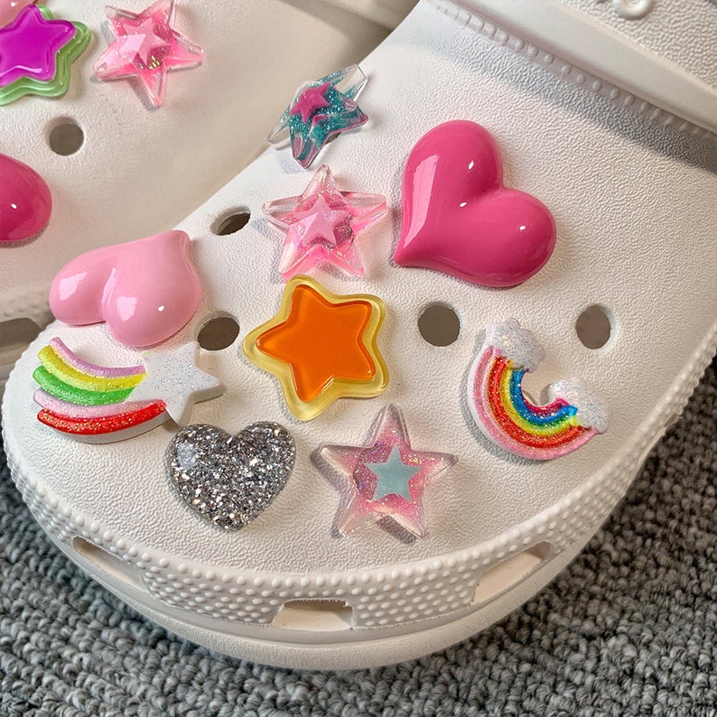Cute Colorful Croc Charms Set For Girls Kids Jibbitz Star Etsy