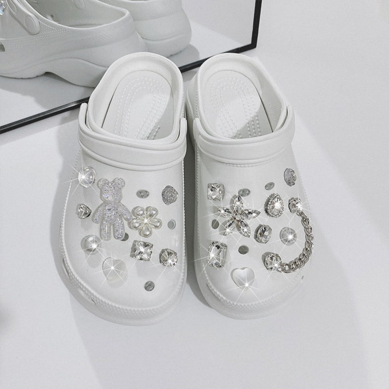 Bling Diamond Croc Charms Set for Girls Etsy