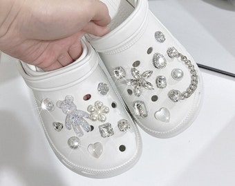 Bling diamond croc charms set for girls