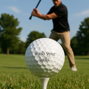 Golf Balls Set, Funny Gag Gift, Perfect for Golf Lovers, Holiday Gift, Sports Accessories, Humor Gift, Wash Your Balls