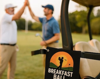 Funny Golf Towel – Breakfast Ball Champion, Golfer Gift