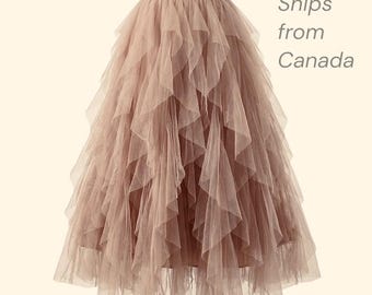 Azara Paris Tiered Tulle Fairy Skirt • Italian Mesh Ruffle Midi • Fairycore 2026