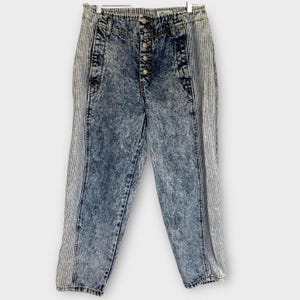 Vintage 70s 80s Jordache Jeans – High Waist Tapered Leg – Size 9/10 – 32” Waist – Made in USA acid wash