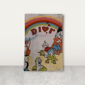 Dior rainbow glossy paper reprint