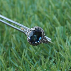 Natural London Blue Topaz Ring 925 Sterling Silver Solitaire Ring December Birthstone Gift For Her Gemstone Ring Wedding Silver Ring simple
